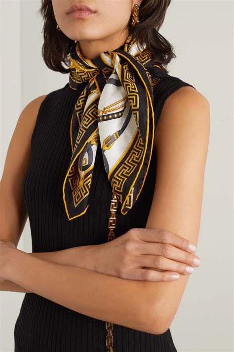 versace silk scarf
